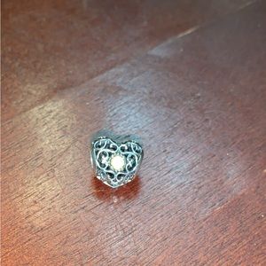 Citrine (November birthstone) heart